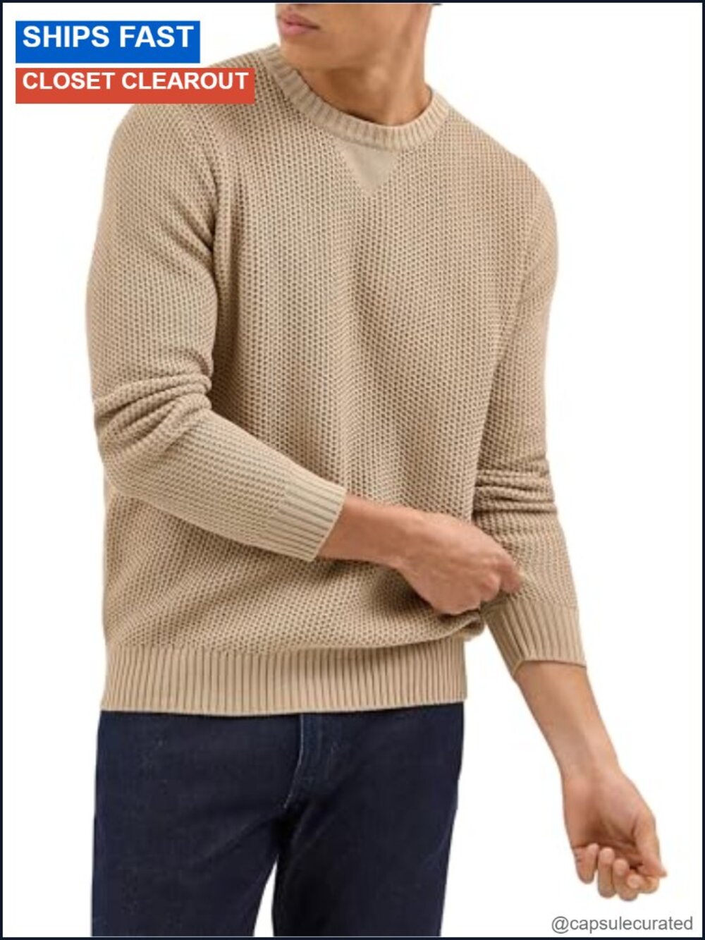 Wrangler Men's Crewneck Pullover Sweater Cotton Regular Fit Long Sleeve